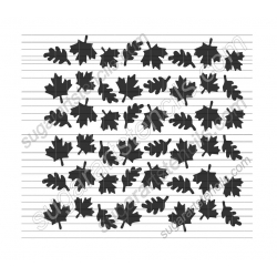 Leaves cookie stencil...