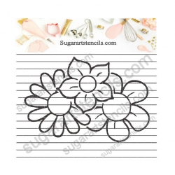 Flowers PYO Cookie stencil...