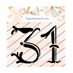 Halloween 31 cookie stencil...