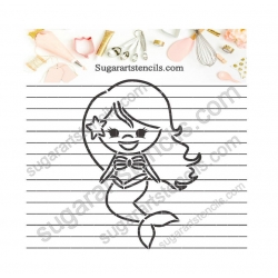 Mermaid PYO cookie Stencil...