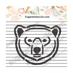 Bear face cookie stencil...