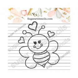Bee PYO cookie Stencil ST00143
