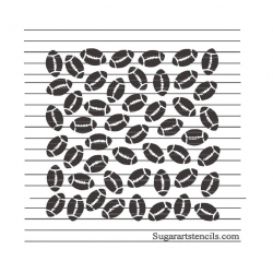Football cookie stencil...