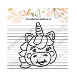 Unicorn PYO cookie stencil...