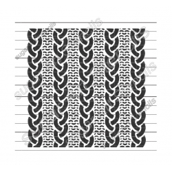 Large knit stencil pattern...