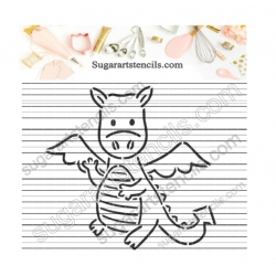 Dragon PYO cookie stencil...