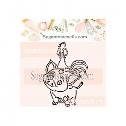 Moana characters Heihei and...