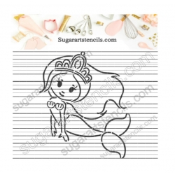 Mermaid PYO cookie stencil...