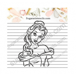 PYO cookie stencil Belle...