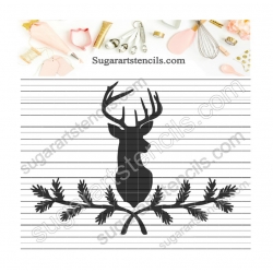 Deer head Christmas stencil...