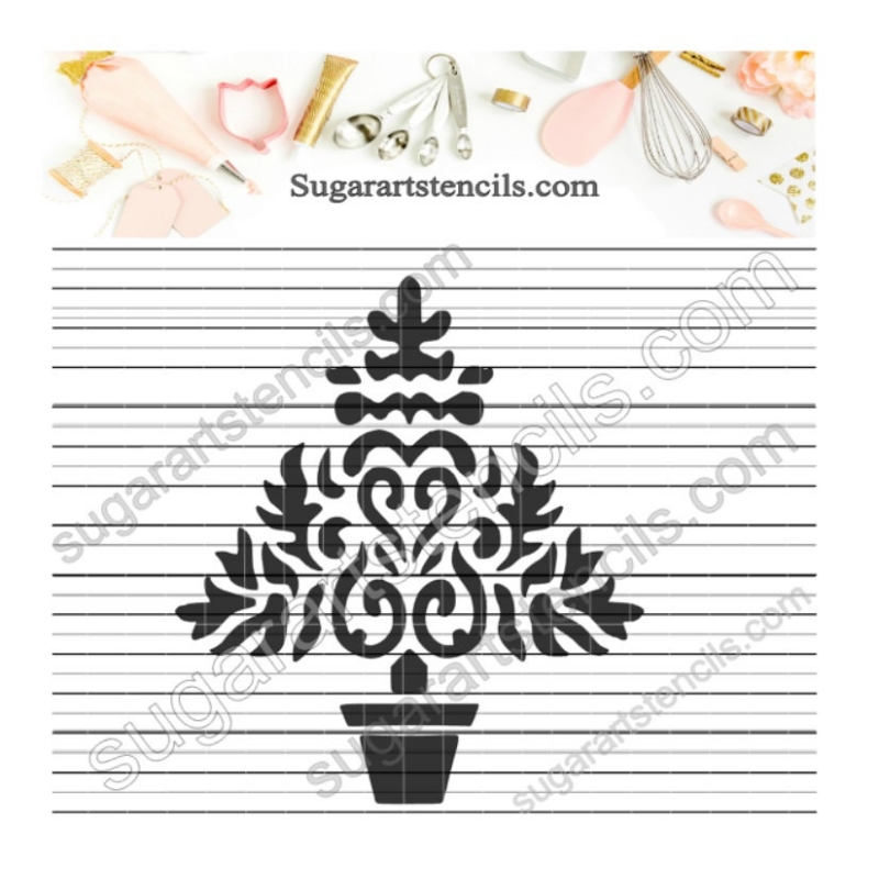 Christmas tree cookie stencil NB900259 Christmas tree cookie stencil NB900259
