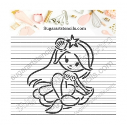 Mermaid PYO cookie stencil...