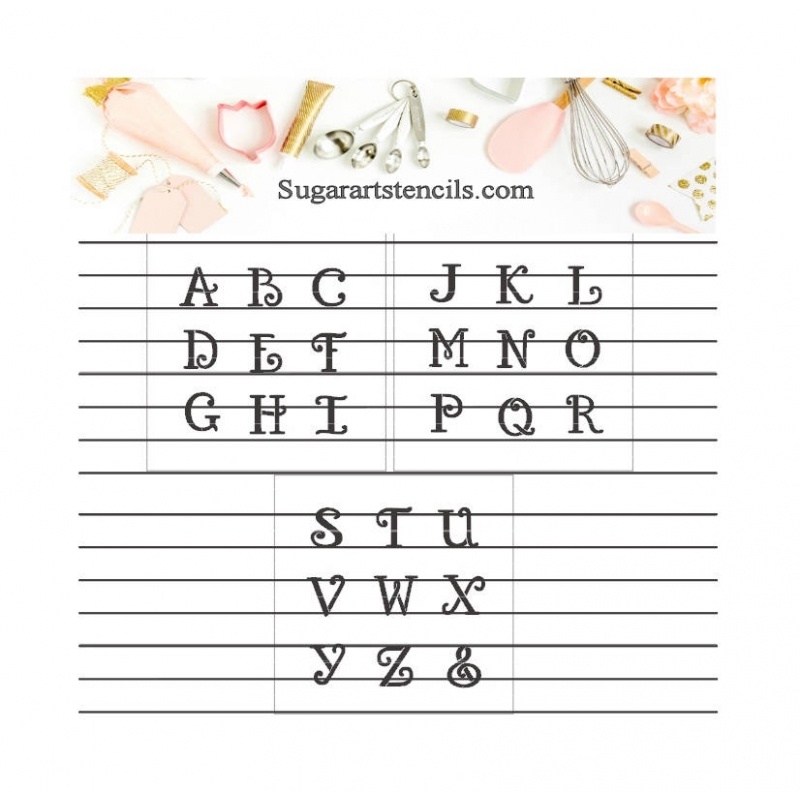 Cookie stencil alphabet letters ST00123A