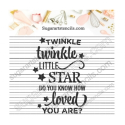 Words Cookie stencil baby...