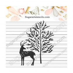 Deer cookie stencil winter...