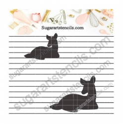 Deer fawn cookie stencil...