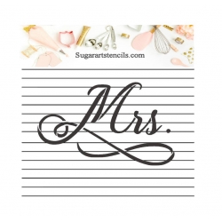Wedding MRS. cookie stencil...