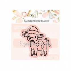 Christmas farm cow Paint...