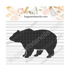 Bear cookie stencil ST00263