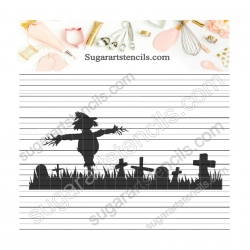 Halloween scene scarecrow...