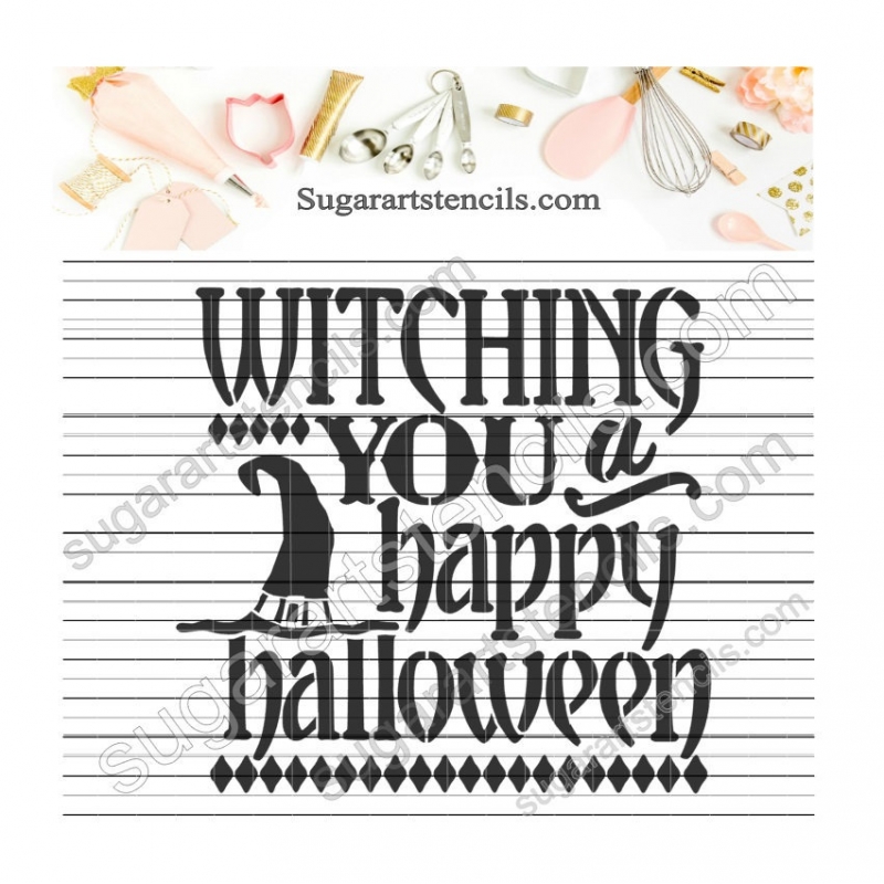 Happy Halloween Cookie Stencil NB900801