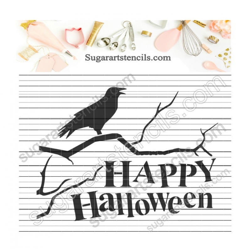 Happy Halloween Cookie Stencil NB900810