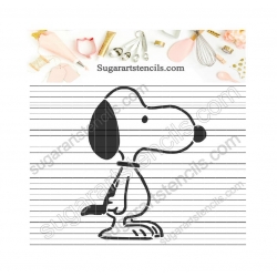snoopy cookie stencil ST00340