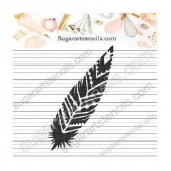 feather stencil for cookie...