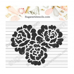 Flowers cookie stencil...