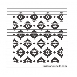 Boho cookie stencil tribal...