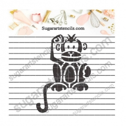 Baby monkey cookie stencil...