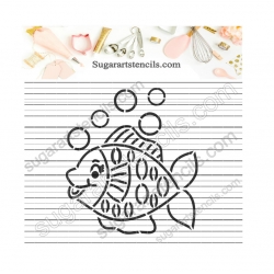 Cookie stencil little fish...