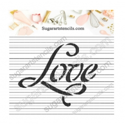 Love word Cookie stencil...