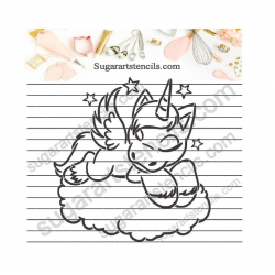 Unicorn PYO Cookie stencil...