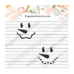Snowman smile stencil...