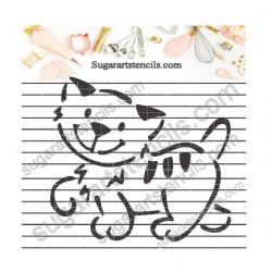 Baby shower baby cat cookie...