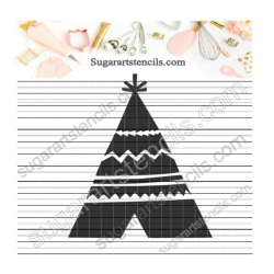 Teepee cookie stencil boho...