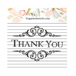 Thank You cookie stencil...