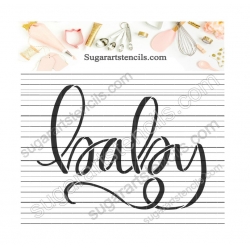 Baby word cookie stencil...
