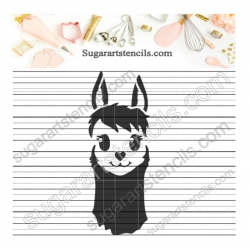 Llama cookie stencil MY00274