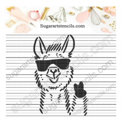 Llama cookie stencil MY00273