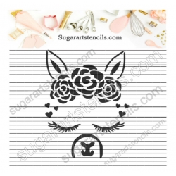 Llama cookie stencil MY00272
