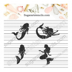 Mermaid silhouettes cookie...