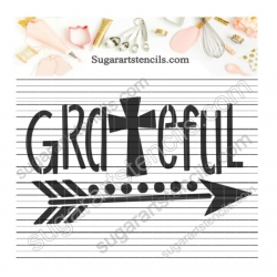 Grateful cookie stencil...