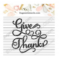 Give thanks cookie stencil...