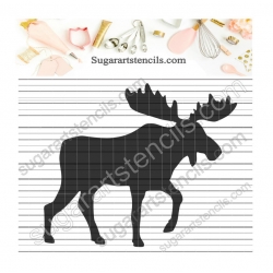 Moose silhouette stencil...