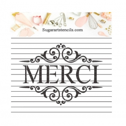 Merci , thanks in French...