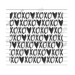 Kisses cookie stencil...