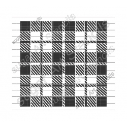 cookie stencil plaid...