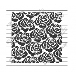 Roses cookie stencil...